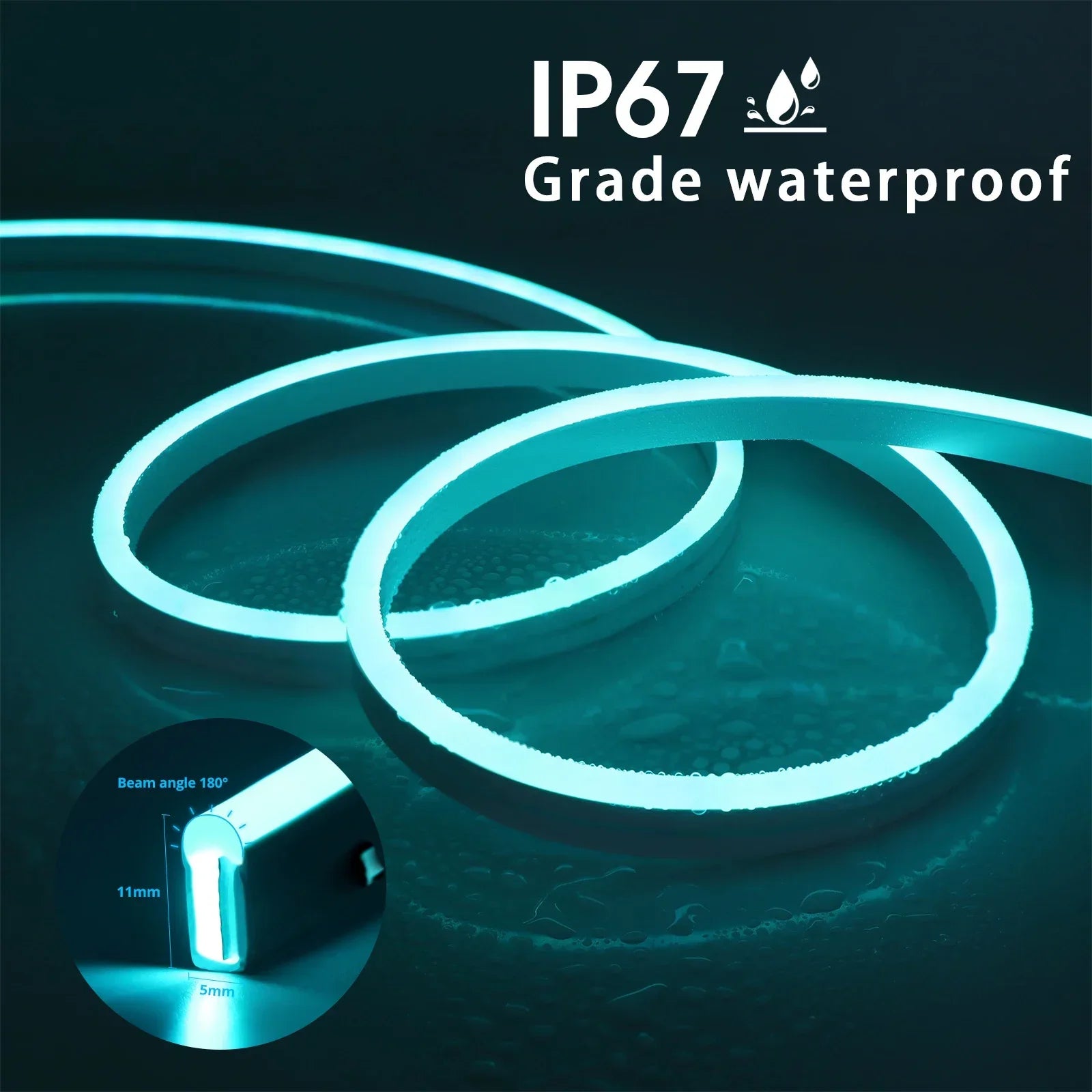 1-5m RGB LED Neon Strip Light 5V USB Flexible Rope Light APP Remote Control Music Sync Color Changing for Room Home Decorations